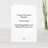 Carte Bouquet de Noël tropical (Dos)