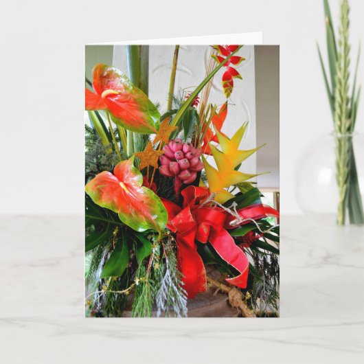 Carte Bouquet de Noël tropical (Devant)