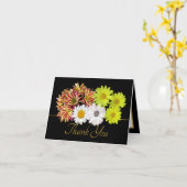 Carte Bouquet de pâquerettes multicolores chic botanique (Fleur jaune)