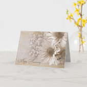 Carte bouquet de pâquerettes pour anniversaire de mariag (Fleur jaune)