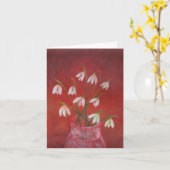 Carte Bouquet de perce-neige   (Fleur jaune)