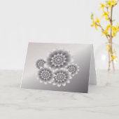 Carte Bouquet de pétales d'argent (Fleur jaune)