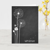 Carte Bouquet de pissenlit blanc à l'anniversaire du tab (Fleur jaune)