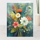 Carte Bouquet de printemps coloré (Devant)