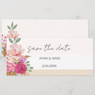 Carte Bouquet de printemps pastel doux aquarelle florale