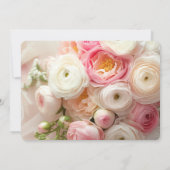 Carte Bouquet de ranunculus closeuse rose et blanc (Dos)