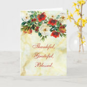 Carte Bouquet de remerciement à l'aquarelle pour Thanksg (Fleur jaune)