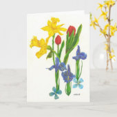 Carte Bouquet de ressort (Fleur jaune)