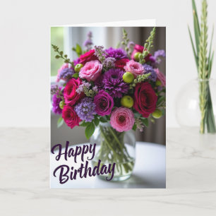 Carte Bouquet de Rose Douce