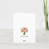 Carte Bouquet de Roses Corail et Blush Proposition Demoi (Dos)