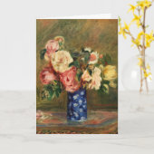 Carte Bouquet de Roses de Renoir Impressionniste Peintur (Fleur jaune)