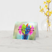 Carte Bouquet de roues (Fleur jaune)