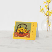 Carte Bouquet de thé (Fleur jaune)