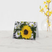 Carte Bouquet de tournesol (Fleur jaune)