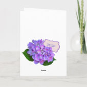 Carte Bouquet de tournesol (Dos)