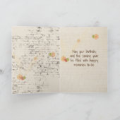 Carte Bouquet de tournesol Anniversaire en brique (Intérieur)