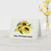 Carte Bouquet de tournesol jaune en aquarelle (Fleur jaune)