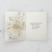 Carte Bouquet de tournesol Sympathy sur brique (Intérieur)