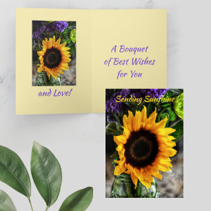Carte Bouquet de tournesols Botanique Floral Meilleurs V