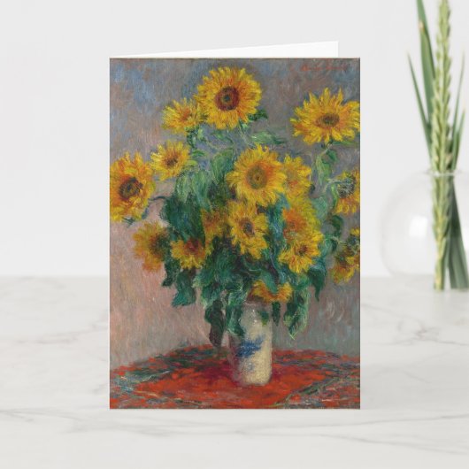 Carte Bouquet de tournesols | Claude Monet (Devant)
