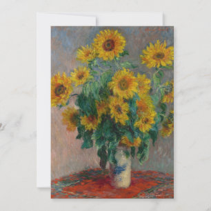 Carte Bouquet de tournesols Claude Monet