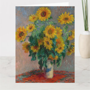 Carte Bouquet de tournesols de Claude Monet