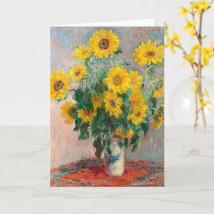 Carte Bouquet de tournesols par Claude Monet