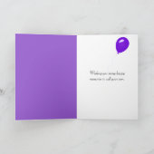 Carte Bouquet de tulipe d'anniversaire pourpre (Intérieur)