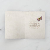 Carte bouquet de tulipe rose sur dentelle (Intérieur)