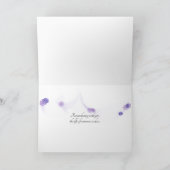 Carte bouquet de tulipe violet sur la sympathie noire (Intérieur)