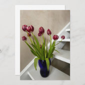 Carte Bouquet de tulipes (Devant / Derrière)