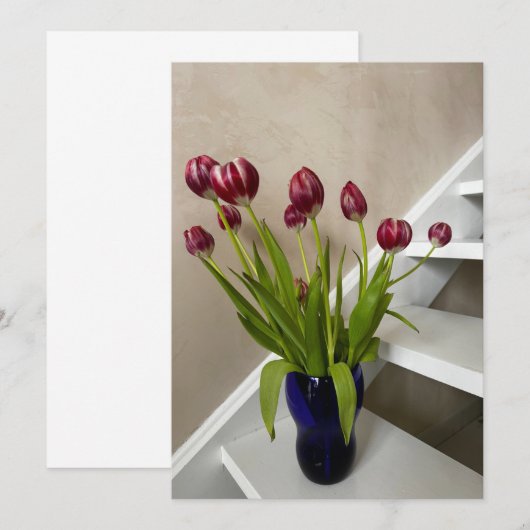 Carte Bouquet de tulipes (Devant / Derrière)