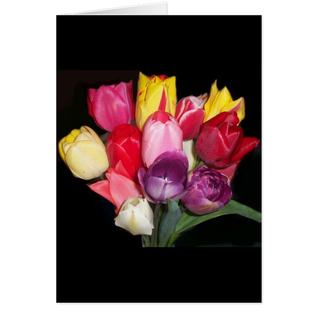 Carte Bouquet de tulipes (Devant)