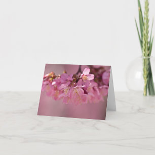 Carte Bouquet délicat de fleurs de cerisier Sakura rose