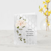 Carte Bouquet d'hydrangée pour anniversaire (Fleur jaune)