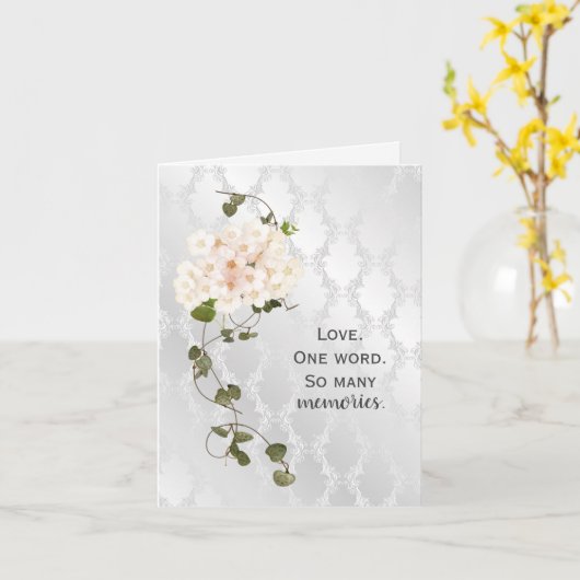 Carte Bouquet d'hydrangée pour anniversaire (Fleur jaune)