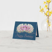 Carte Bouquet d'orchidée blanche exotique rose bleu Anni (Fleur jaune)