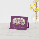Carte Bouquet d'orchidées blanches exotiques violettes o (Fleur jaune)