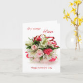 Carte Bouquet d'roses, soeur, fête des mères (Fleur jaune)