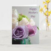 Carte Bouquet du jour de mère (Fleur jaune)