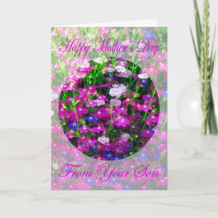 Carte Bouquet du jour de mère de fils