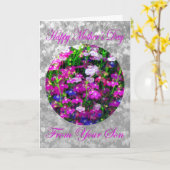 Carte Bouquet du jour de mère de fils (Fleur jaune)