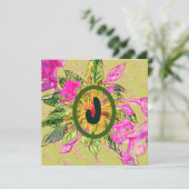 Carte Bouquet et lettre de fleurs de baume rose (Debout devant)