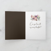 Carte Bouquet fleur sauvage pour la pensée de vous (Intérieur)