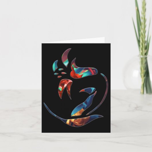 Carte Bouquet Fleurs Cinq Sticker (Devant)