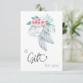 Carte *~* Bouquet floral Angel Wing certificat cadeau (Debout devant)