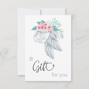 Carte *~* Bouquet floral Angel Wing certificat cadeau