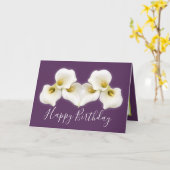 Carte Bouquet Floral Blanc Calla Lilies Floral Anniversa (Fleur jaune)
