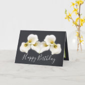 Carte Bouquet Floral Blanc Calla Lilies Floral Anniversa (Fleur jaune)