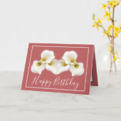 Carte Bouquet Floral Blanc Calla Lilies Floral Anniversa (Fleur jaune)